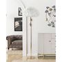 Voir la diapositive 6 : Paris Prix Lampadaire Imitation Plume  Slim  165cm Or & Blanc
