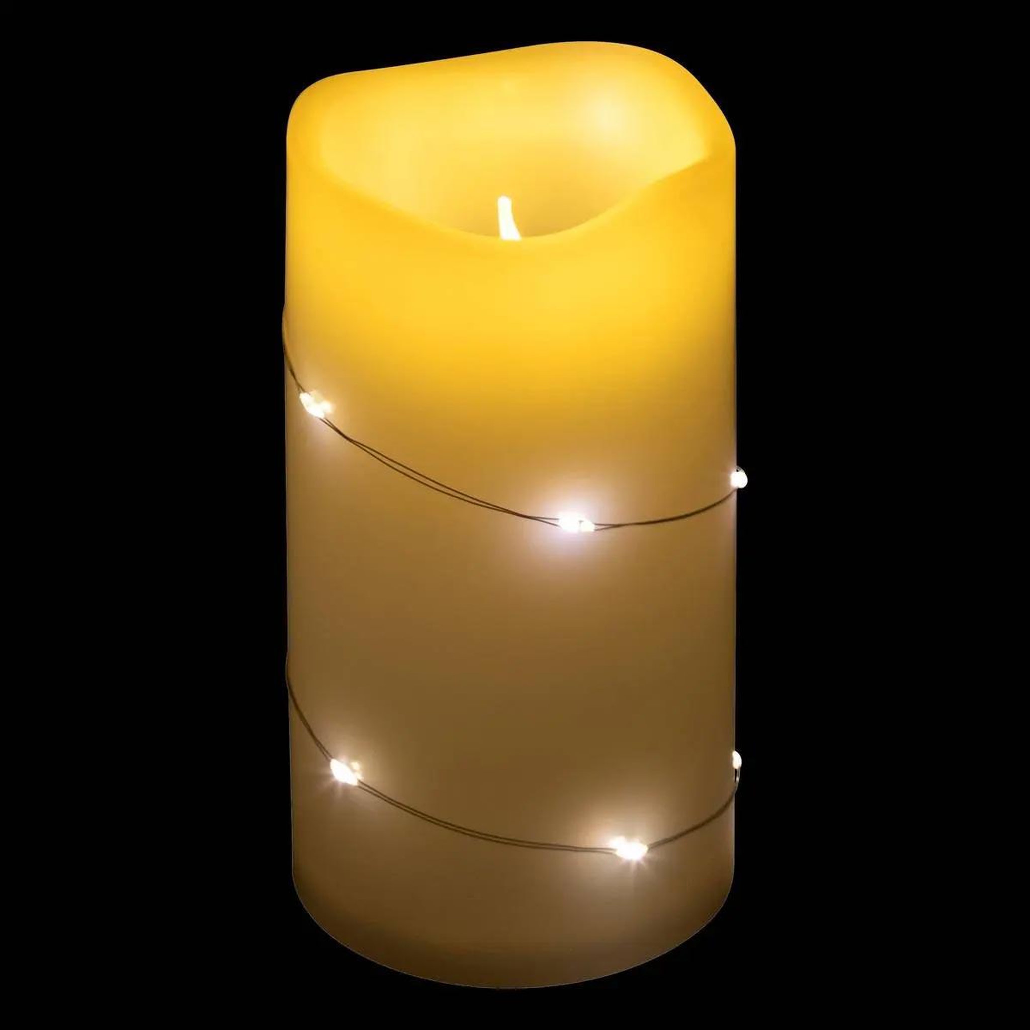 Voir la diapositive 3 : ATMOSPHERA Lot de 3 bougies led  copper  14cm blanc chaud