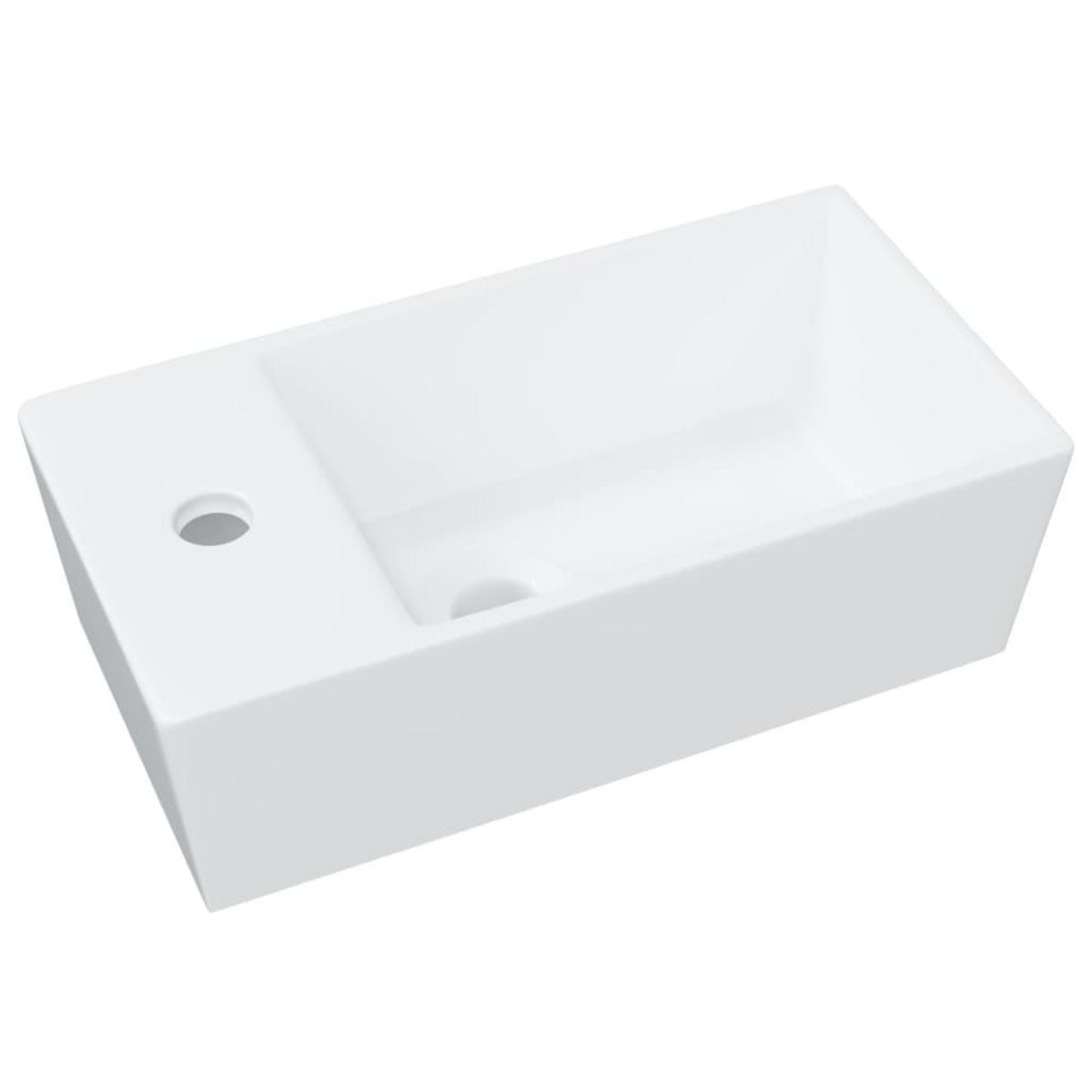 VIDAXL Lavabo blanc 48x25x15 cm ceramique