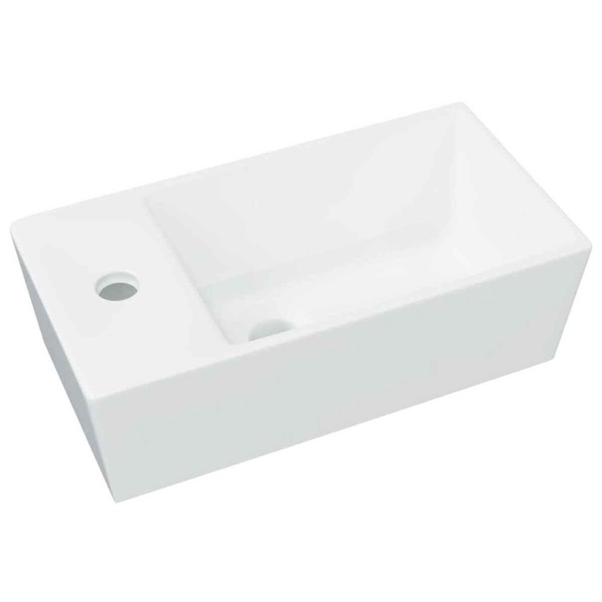 VIDAXL Lavabo blanc 48x25x15 cm ceramique