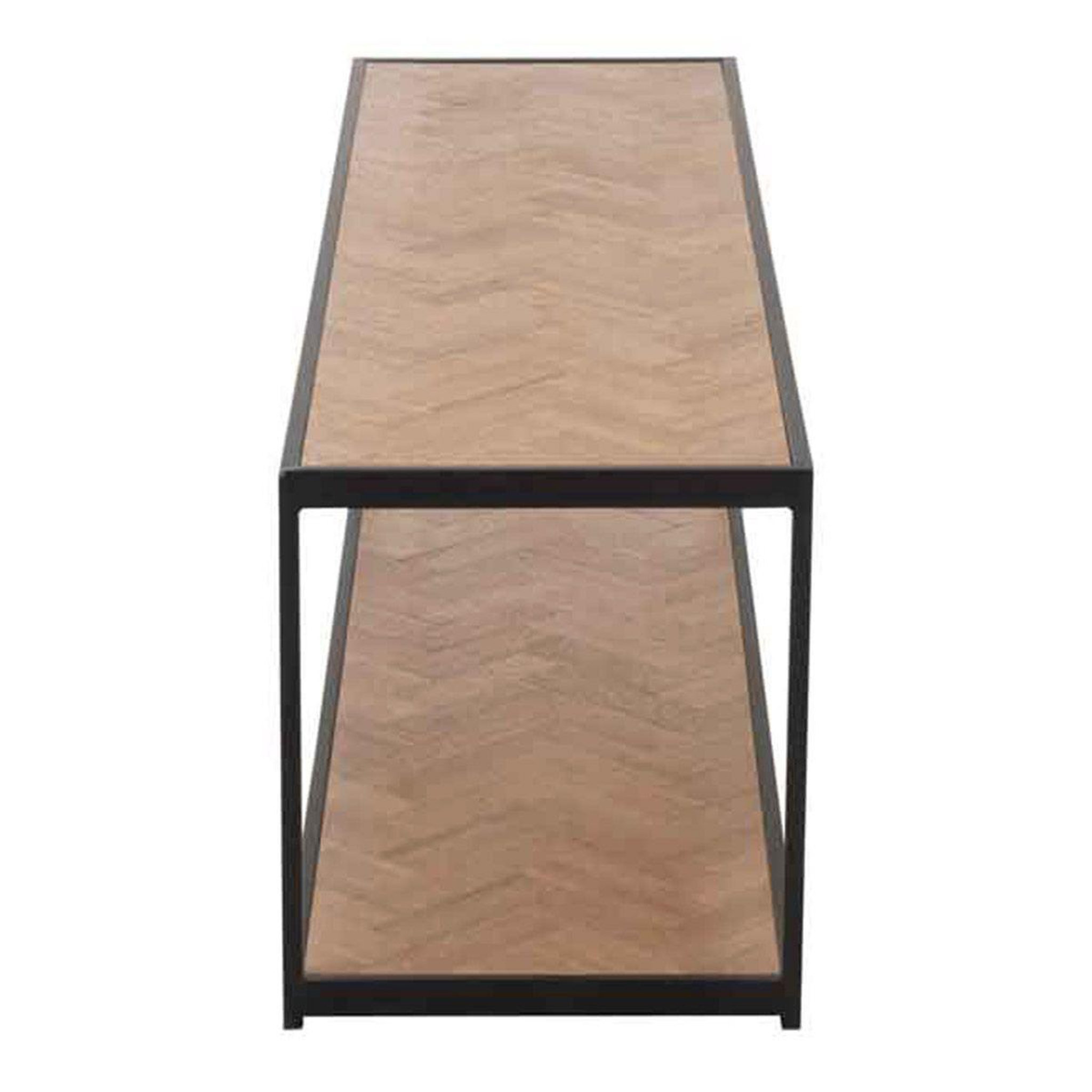 Voir la diapositive 3 : J-LINE Table basse 2 niveaux  miraza  150cm naturel & noir