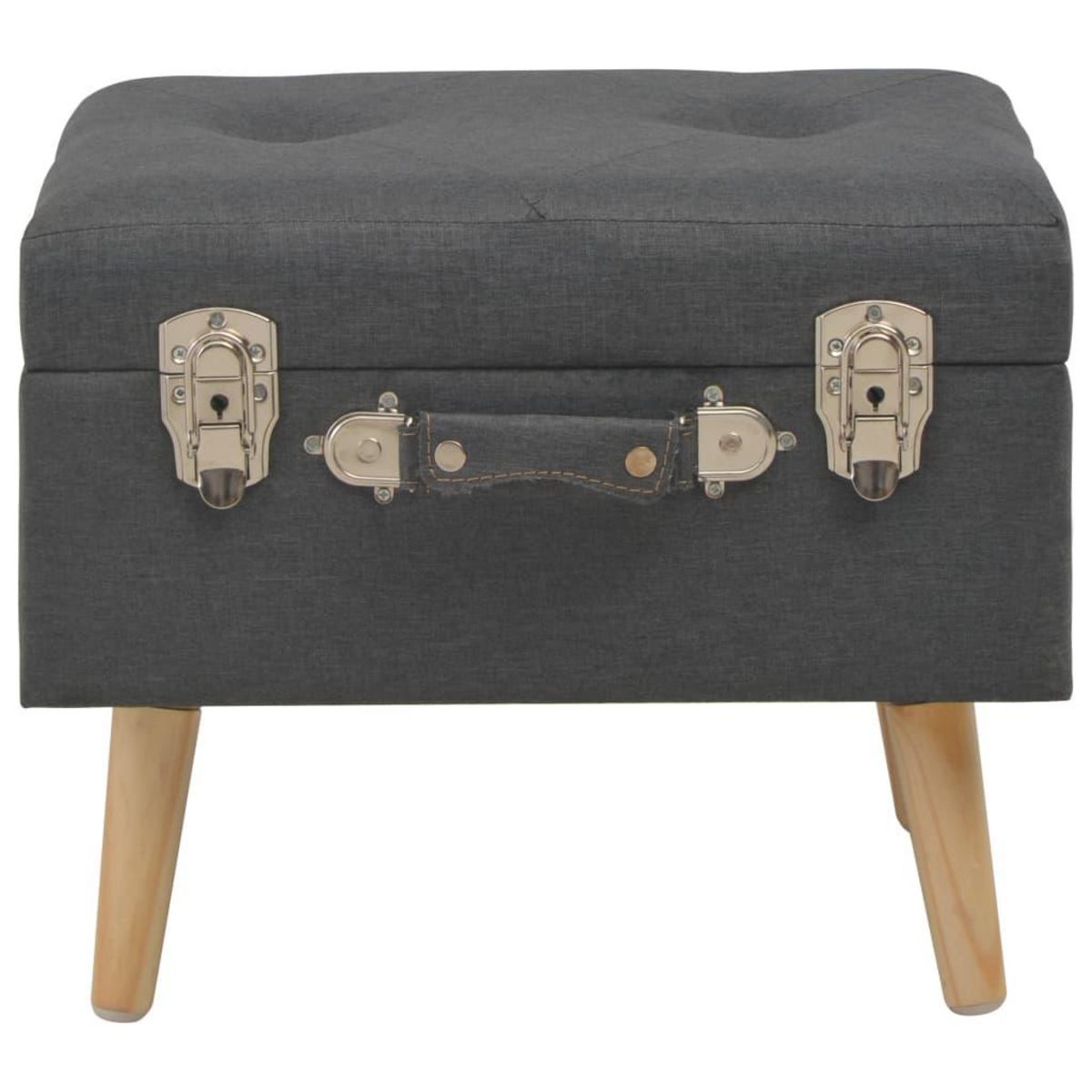 VIDAXL Tabouret de rangement 40 cm Gris fonce Tissu