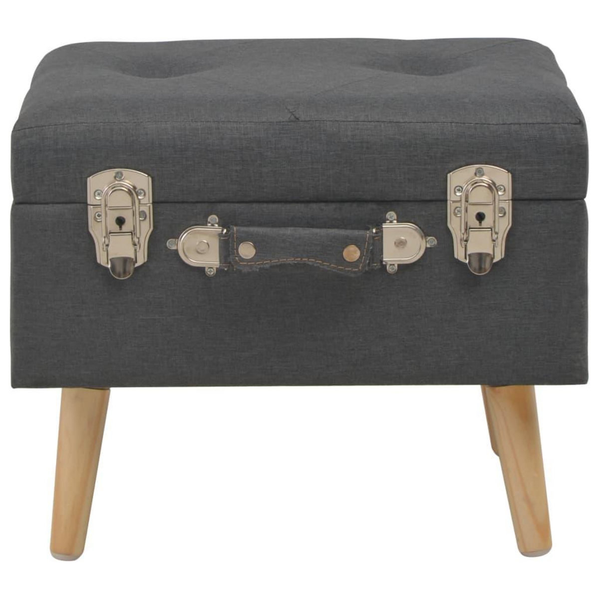 VIDAXL Tabouret de rangement 40 cm Gris fonce Tissu