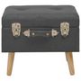 Voir la diapositive 2 : VIDAXL Tabouret de rangement 40 cm Gris fonce Tissu