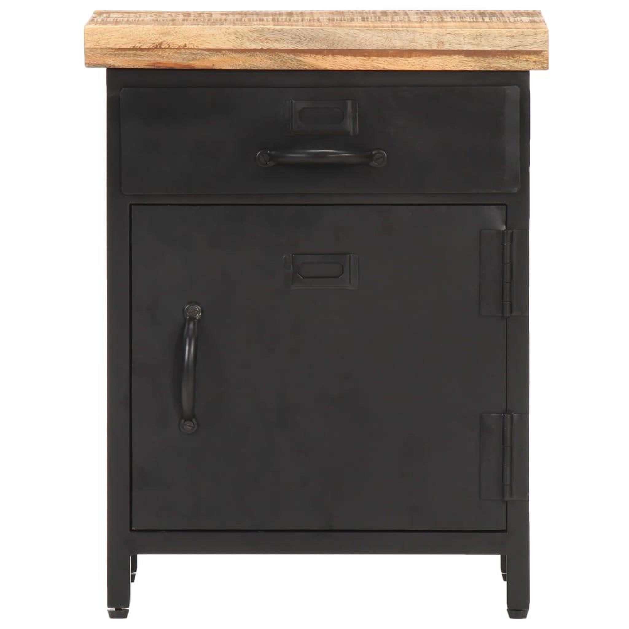 Voir la diapositive 3 : VIDAXL Table de chevet 40x30x52 cm bois de manguier brut