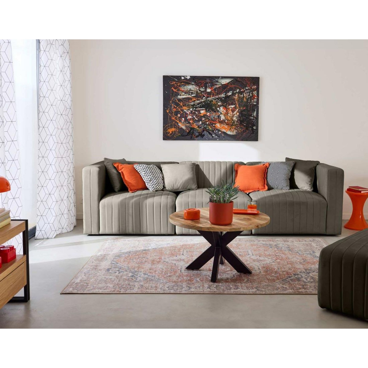 LISA DESIGN Nova - canapé modulable 3 places - en velours