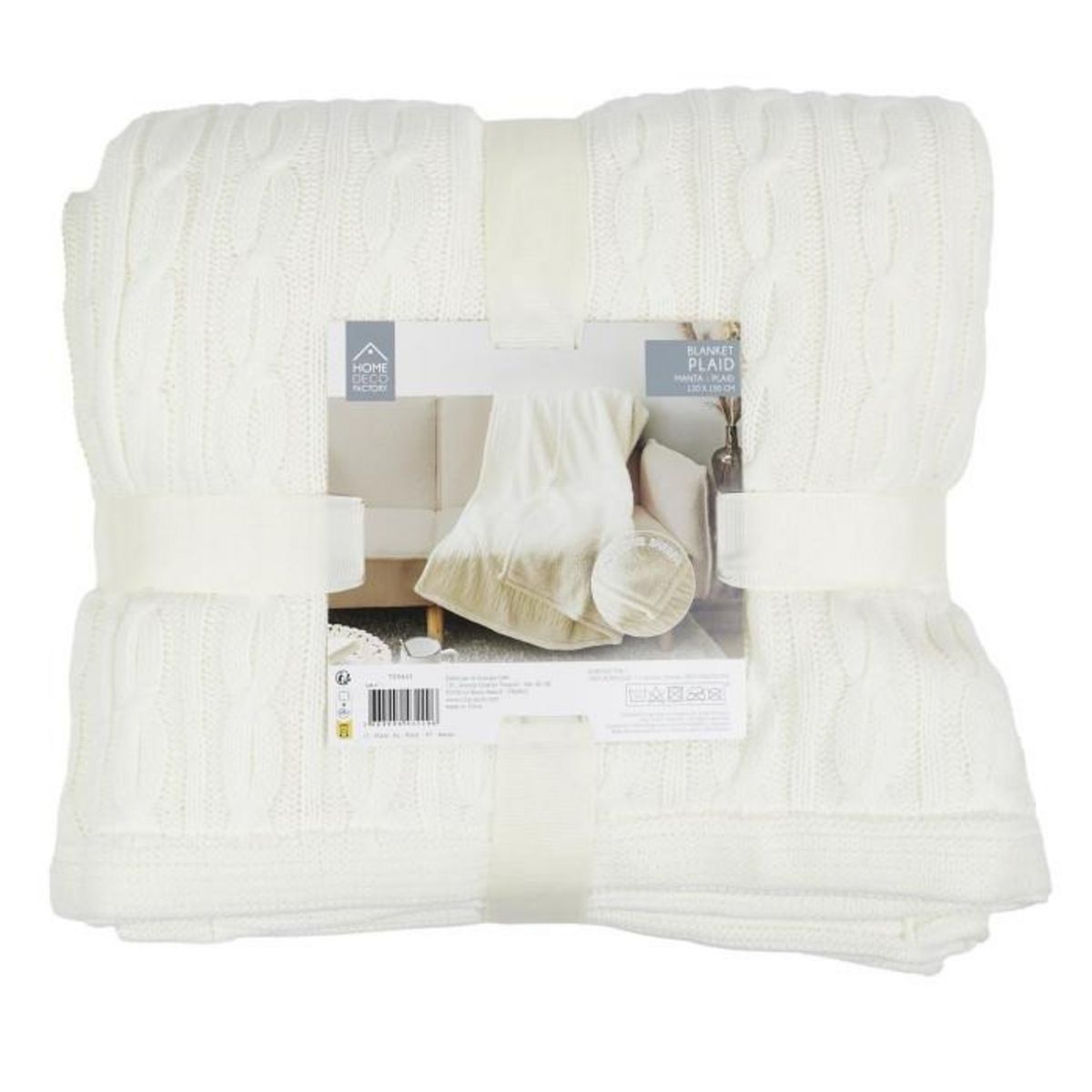 Paris Prix Plaid Sherpa  Torsadé  120x150cm Crème