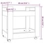 Voir la diapositive 6 : VIDAXL Chariot de bureau Blanc brillant 60x45x60 cm Bois d'ingenierie