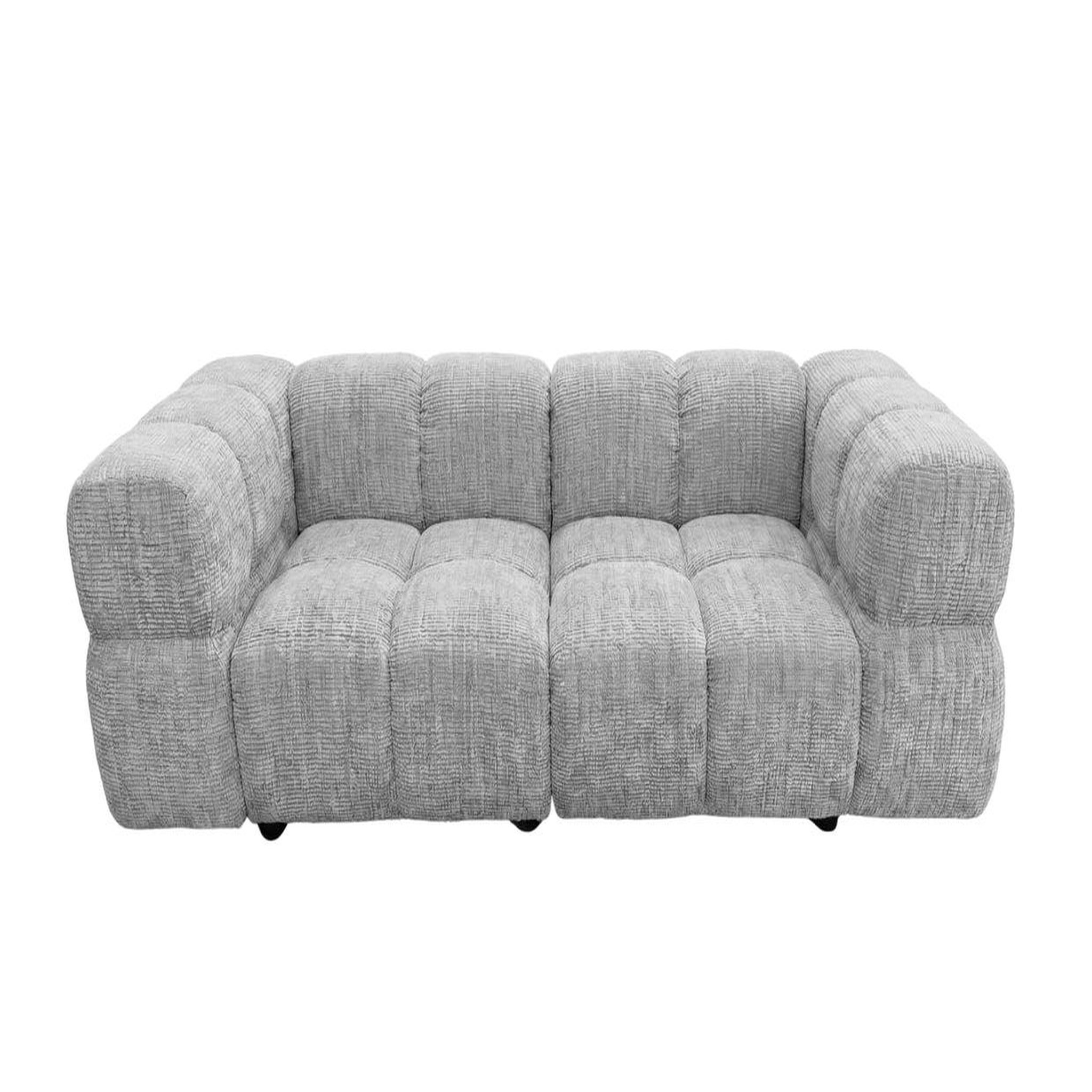 Voir la diapositive 1 : CASANOVA PARIS Gustave - canapé droit tissu chenille 2 places