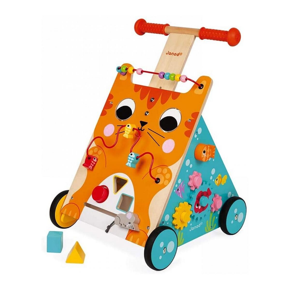 Juratoys-Janod Chariot de marche Multi activites Chat