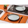 Voir la diapositive 2 : BJORN Set de table rectangulaire réversible - 6 pièces - Cuir recyclé orange et chocolat
