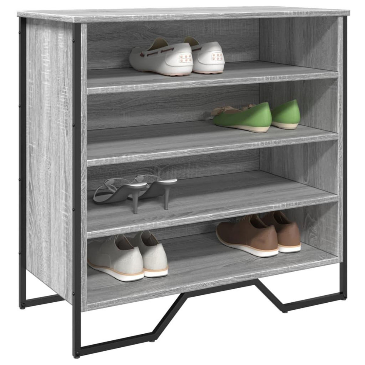 VIDAXL Armoire a chaussures sonoma gris 80x38x78 cm bois d'ingenierie