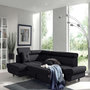 Voir la diapositive 2 : BEST MOBILIER Lisbona - canapé d'angle gauche convertible - 5 places - avec têtières