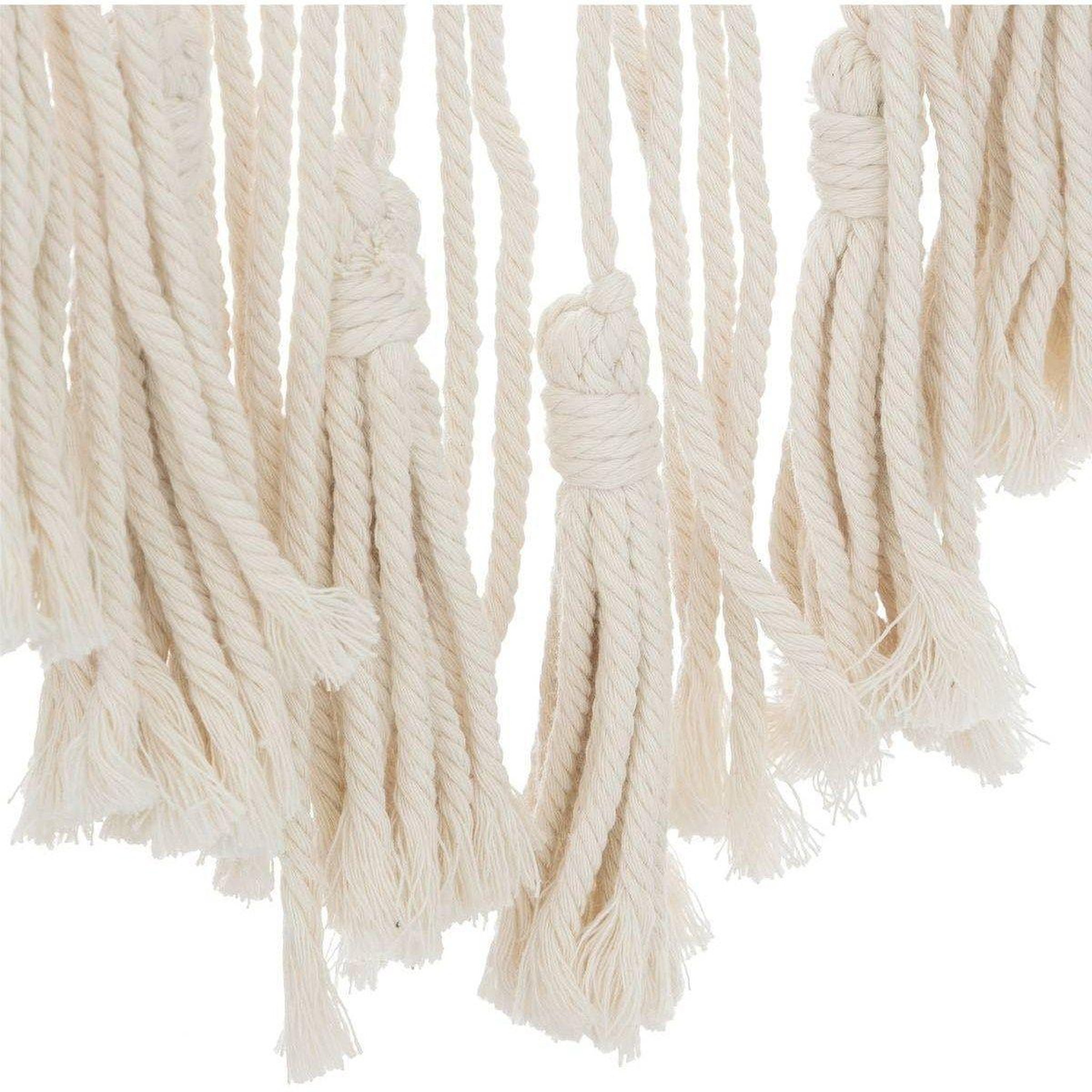 Voir la diapositive 2 : ATMOSPHERA Déco murale macramé  soline  77cm blanc