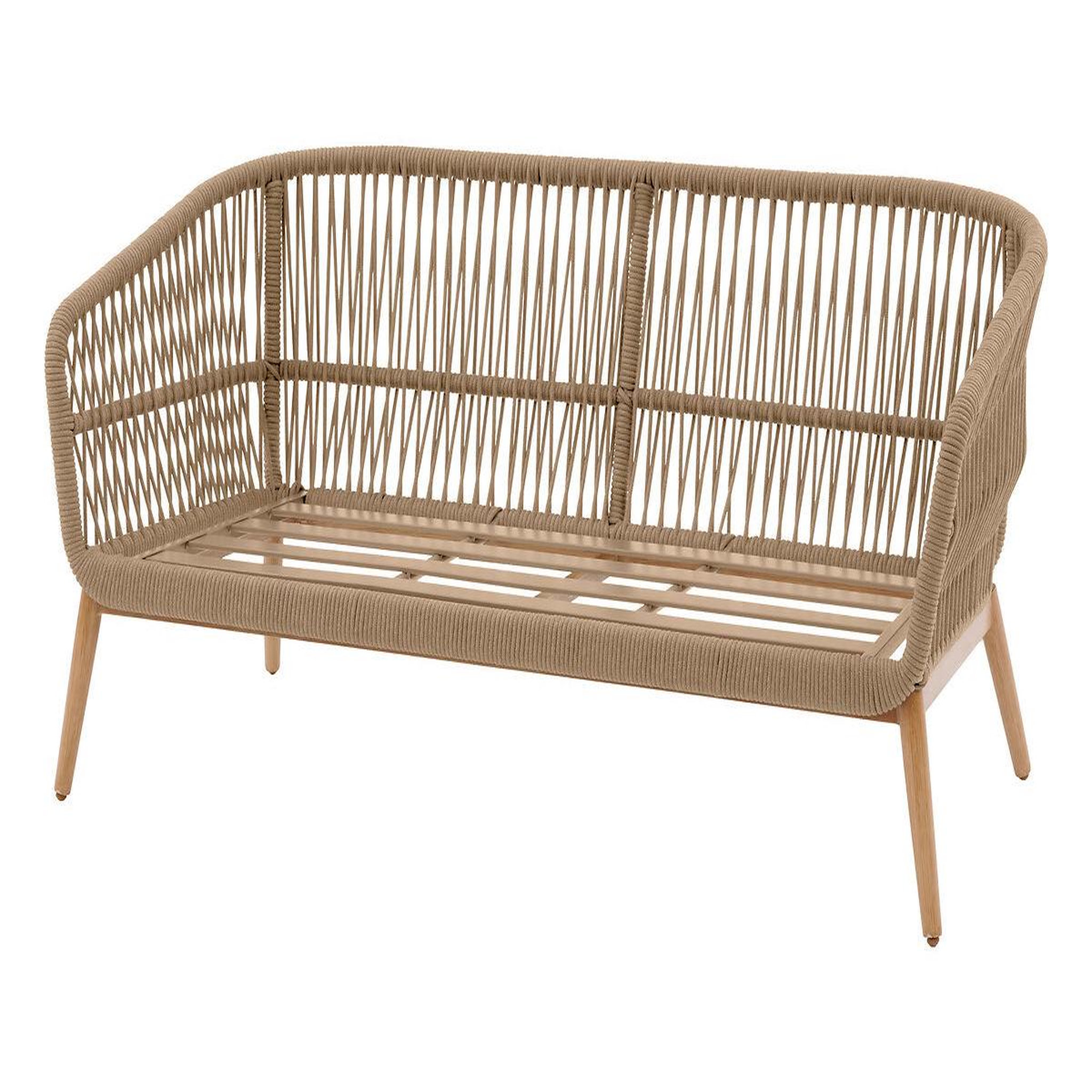 Voir la diapositive 4 : HESPERIDE Salon de jardin alu effet bois brossé orissa taupe - 5 places - hespéride