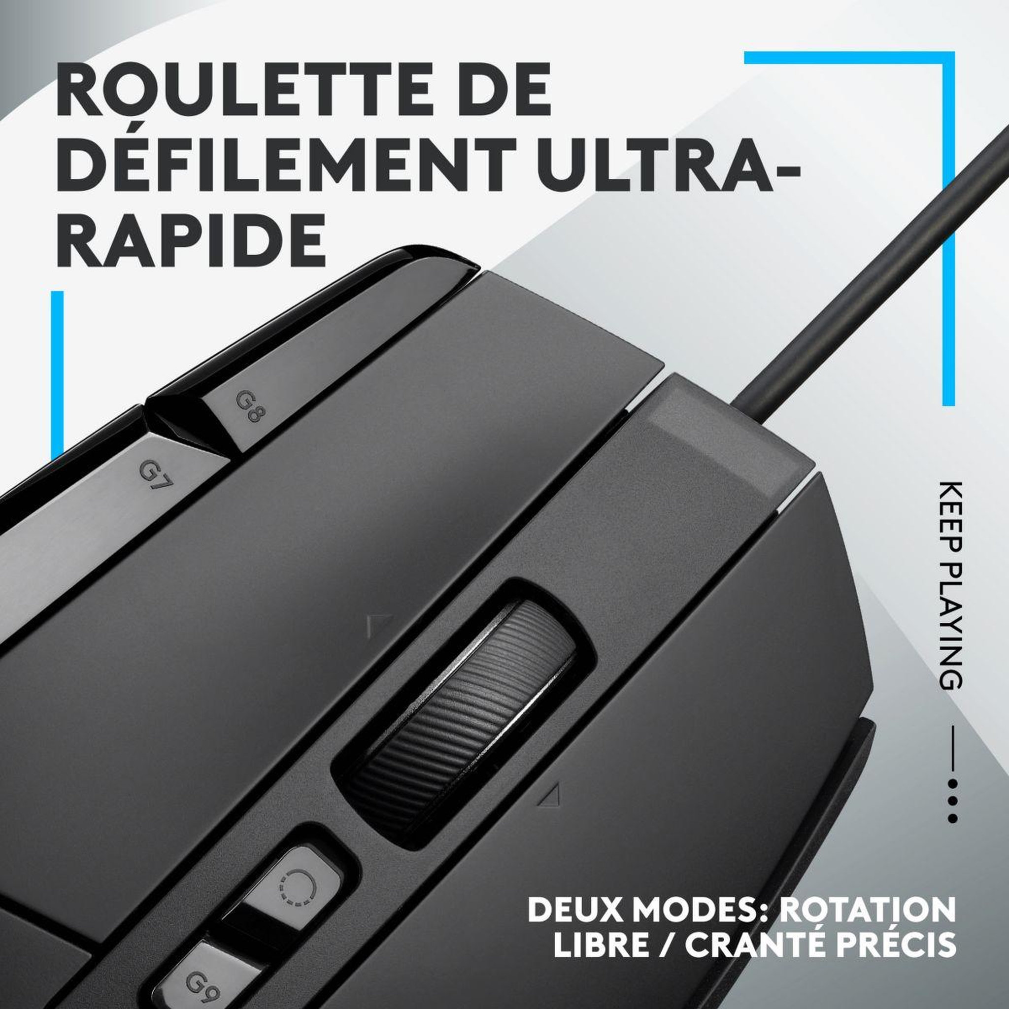 Voir la diapositive 4 : Logitech Souris gamer filaire g502x filaire noir + tapis g240