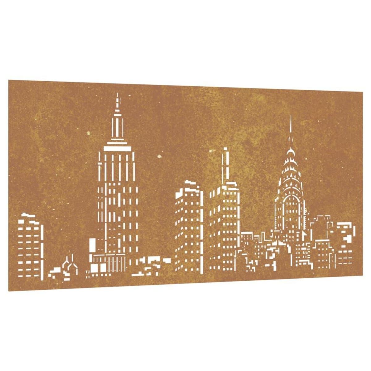VIDAXL Decoration murale jardin 105x55cm acier corten design d'horizon