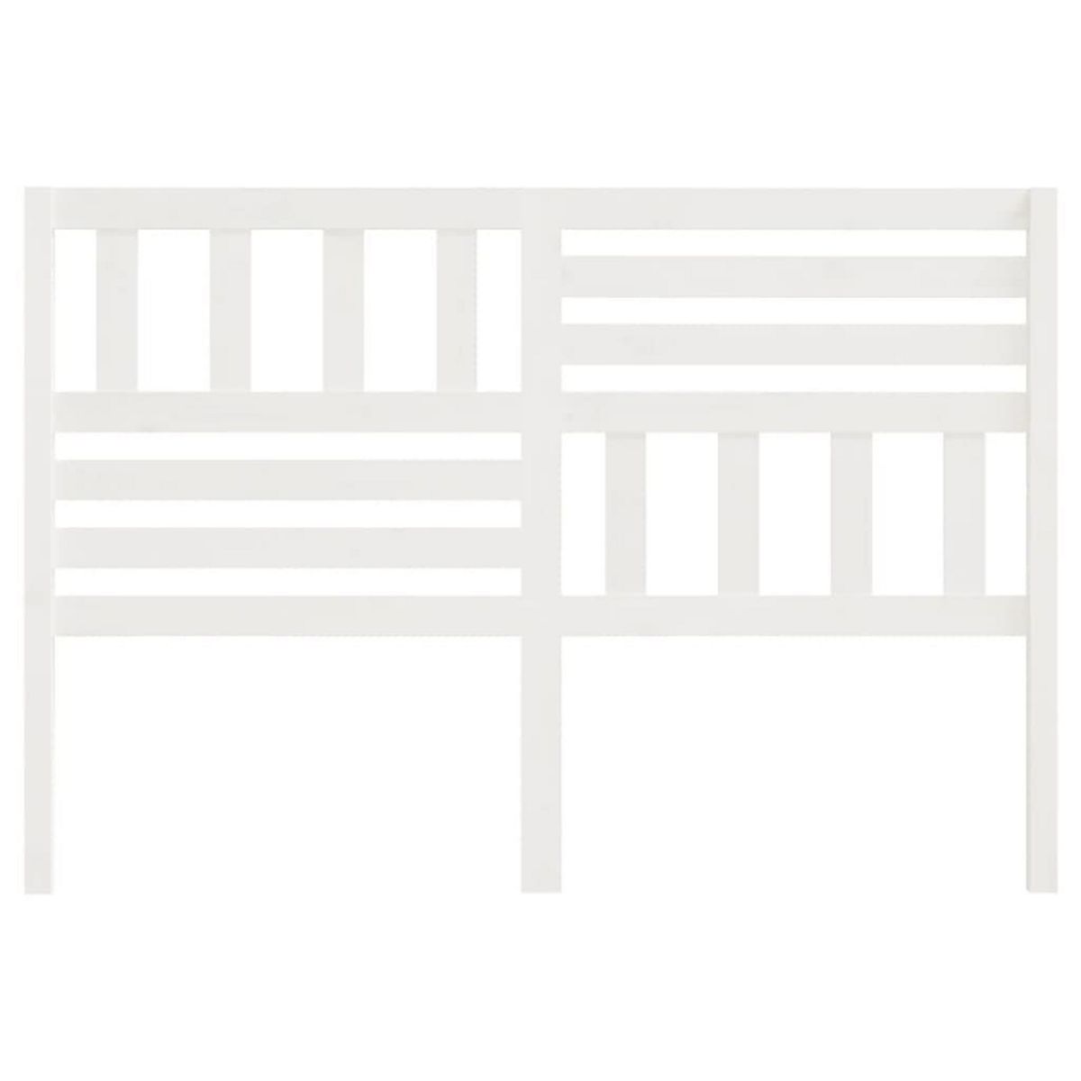 VIDAXL Tete de lit Blanc 146x4x100 cm Bois massif de pin