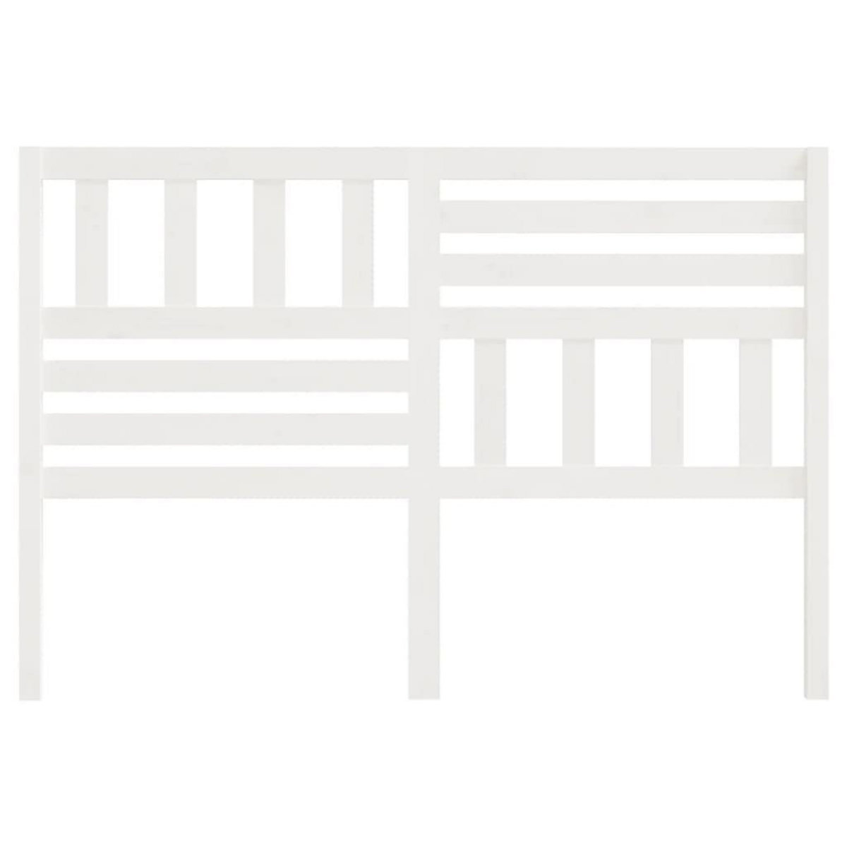 VIDAXL Tete de lit Blanc 146x4x100 cm Bois massif de pin