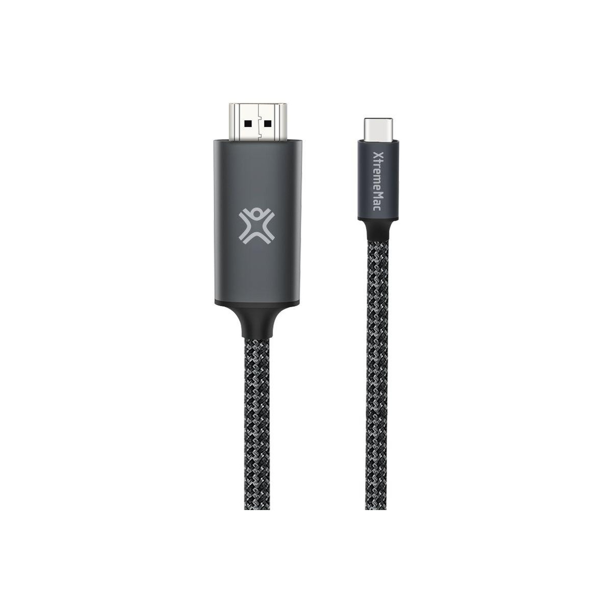 XTREMEMAC Adaptateur type c - hdmi male 2m nylon tressé gris