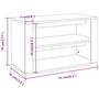 Voir la diapositive 6 : VIDAXL Etagere a chaussures Noir 75x35x45 cm Bois d'ingenierie