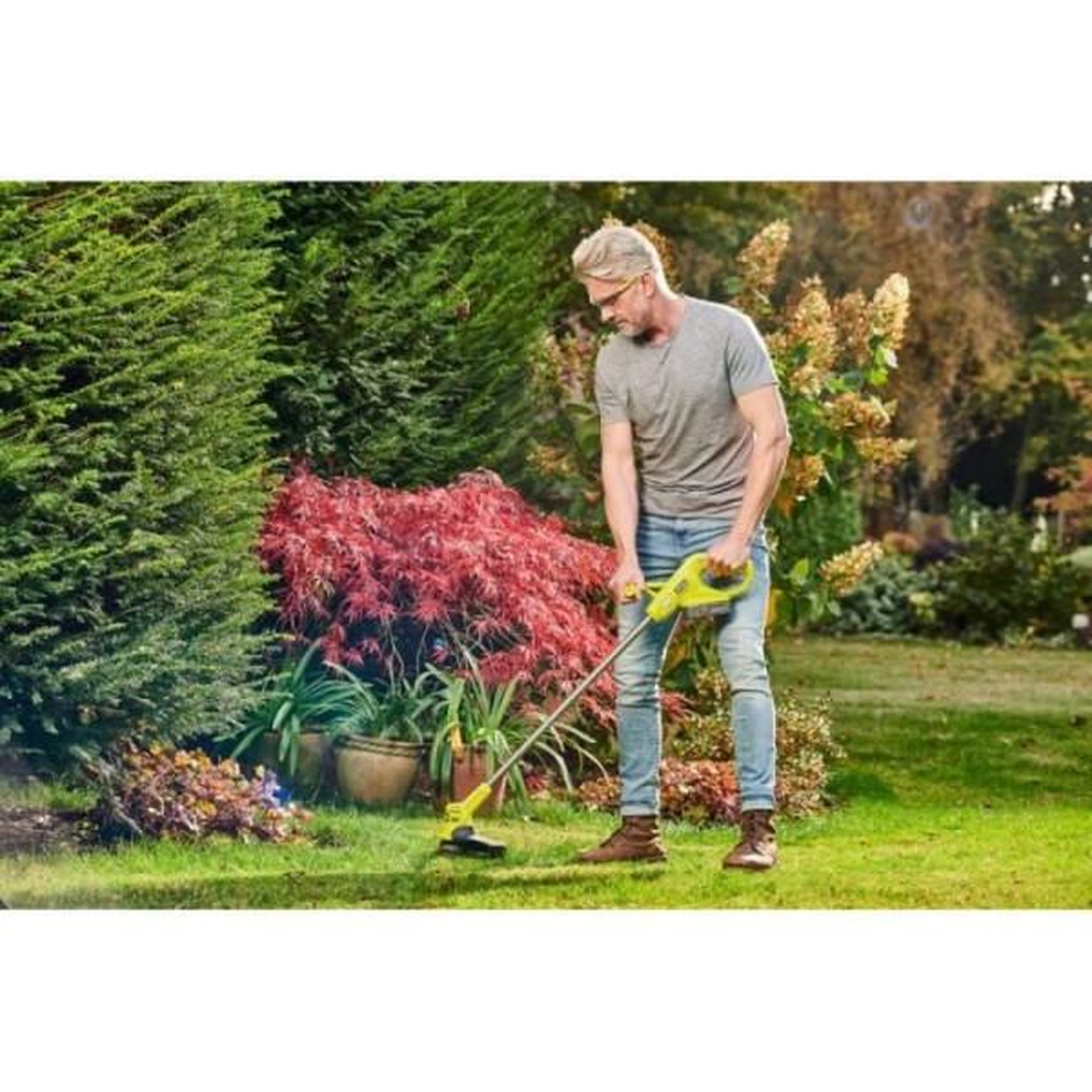 Voir la diapositive 4 : Ryobi Coupe-bordures / dresse-bordures 18V RYOBI RY18LT23A-120 ONE+ Ø 23cm - 1 batterie et 1 chargeur inclus