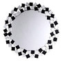Voir la diapositive 1 : Paris Prix Miroir Mural Design  Mosaic  80cm Argent & Noir
