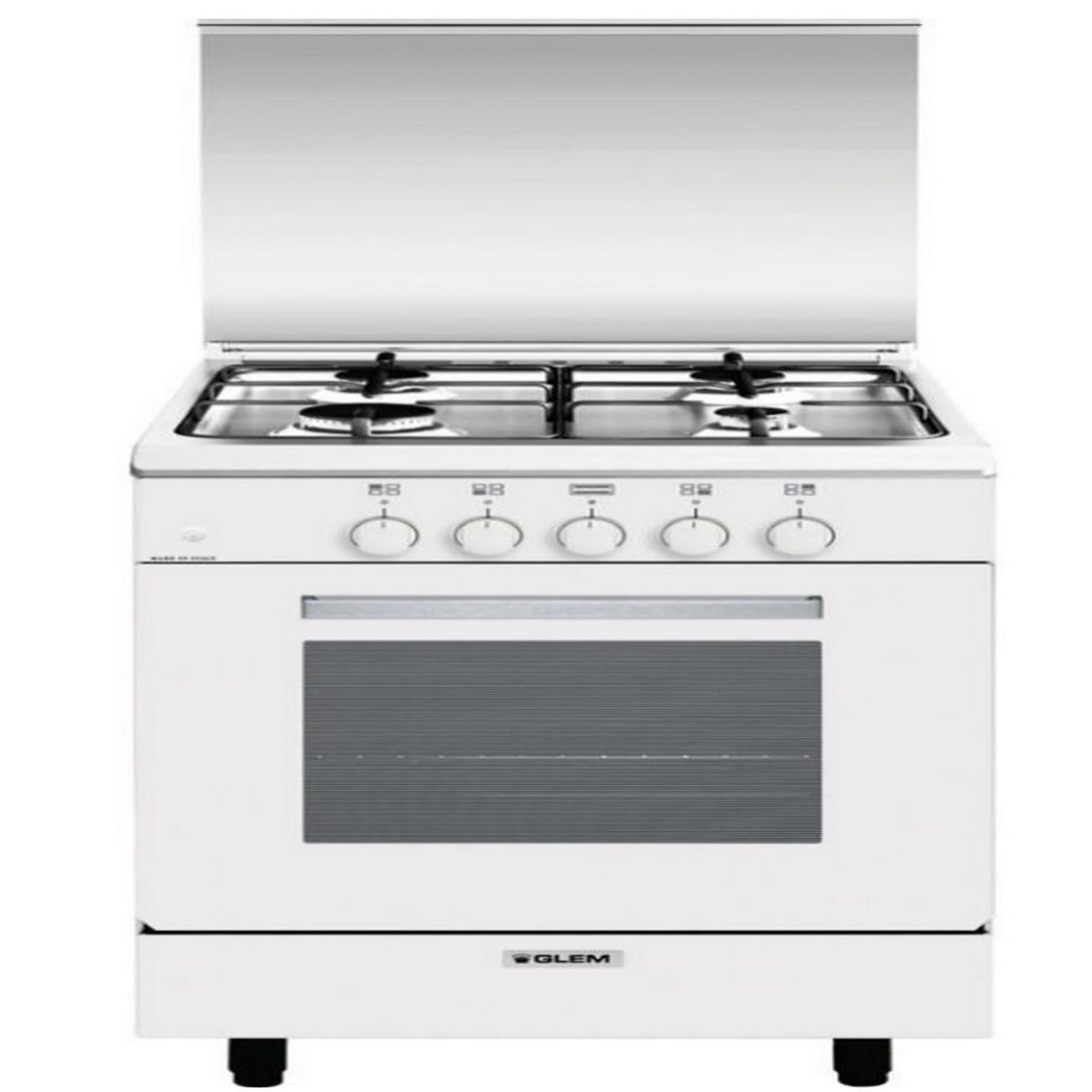 Glem Cuisinière gaz 60l 4 feux blanc - ga551gwh