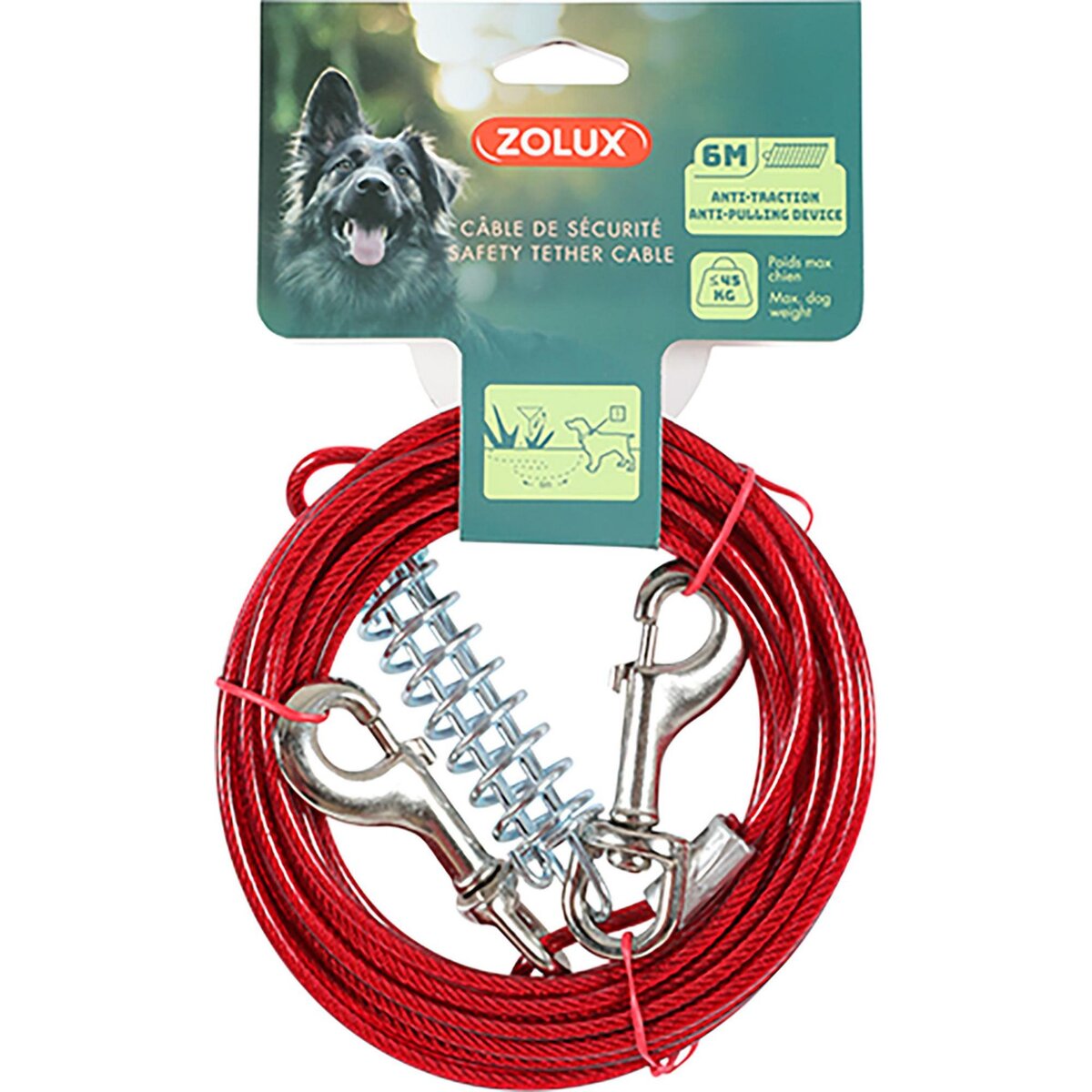 Zolux Câble de sécurité 6M pour chien - ZOLUX