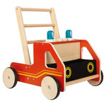 SMALLFOOT Chariot de marche Pompiers en bois