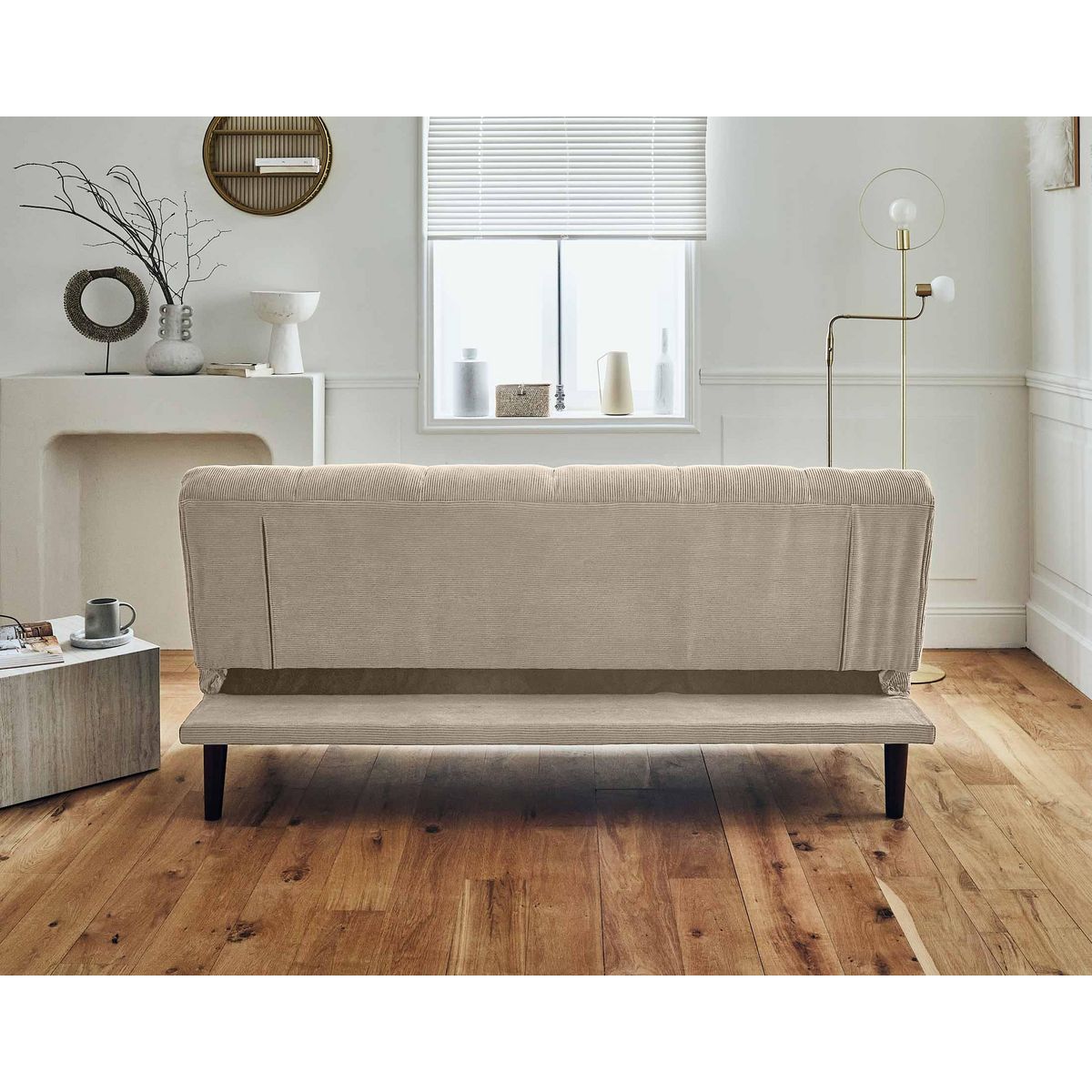 BEST MOBILIER Samarra - canapé convertible clic-clac 2 places - velours côtelé