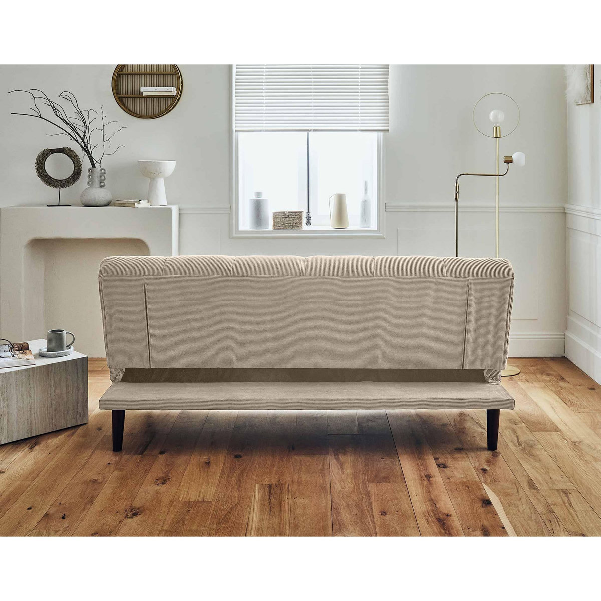 BEST MOBILIER Samarra - canapé convertible clic-clac 2 places - velours côtelé