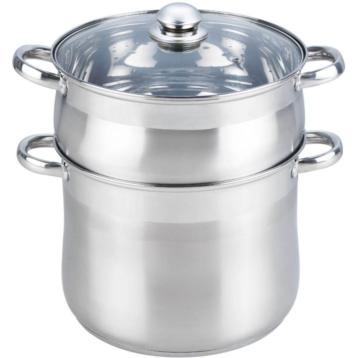 ESSENTIEL B Couscoussier Vapeur Inox diam 26 cm + couvercle verre