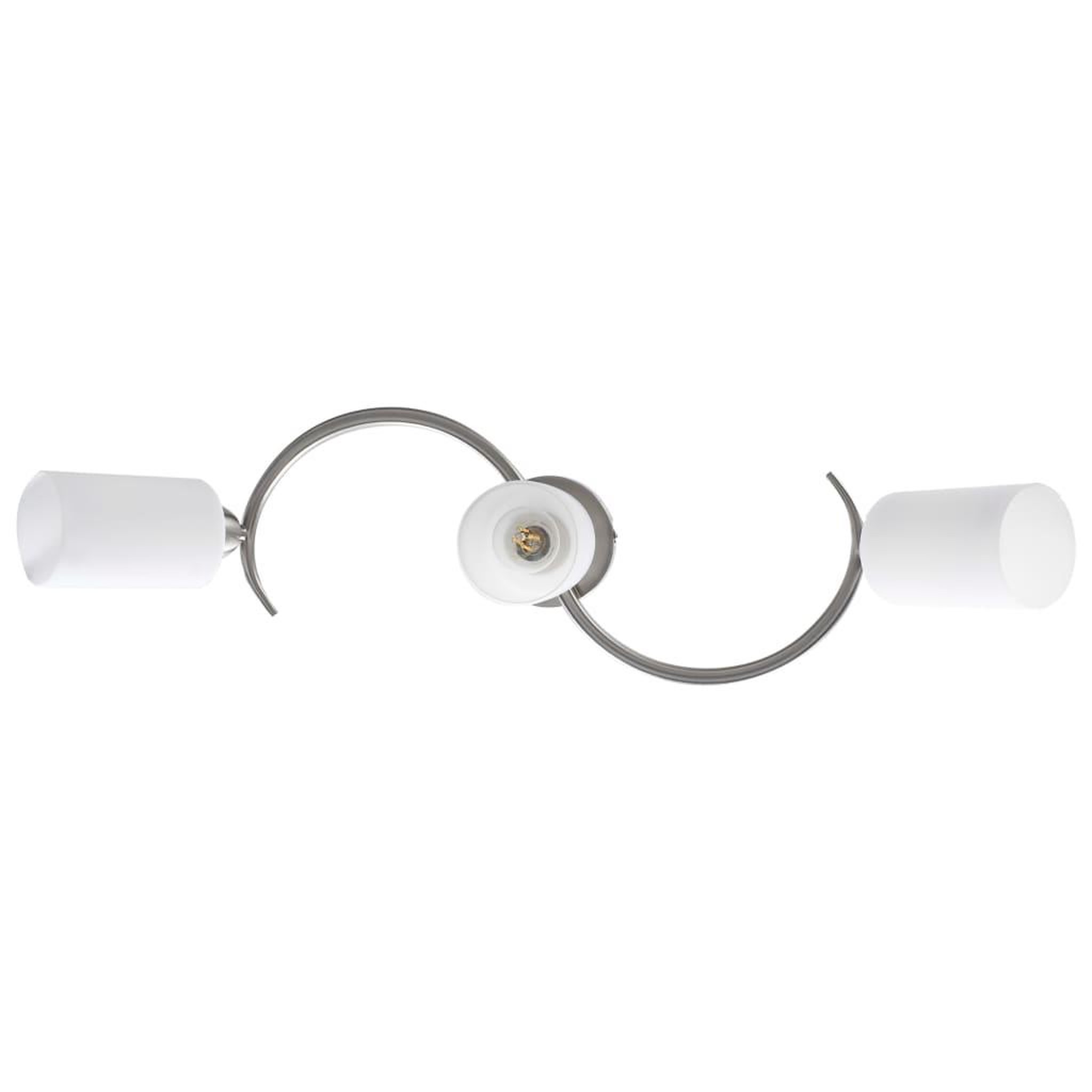 Voir la diapositive 5 : VIDAXL Plafonnier avec abat-jour en verre 3 ampoules E14 Blanc  Cone