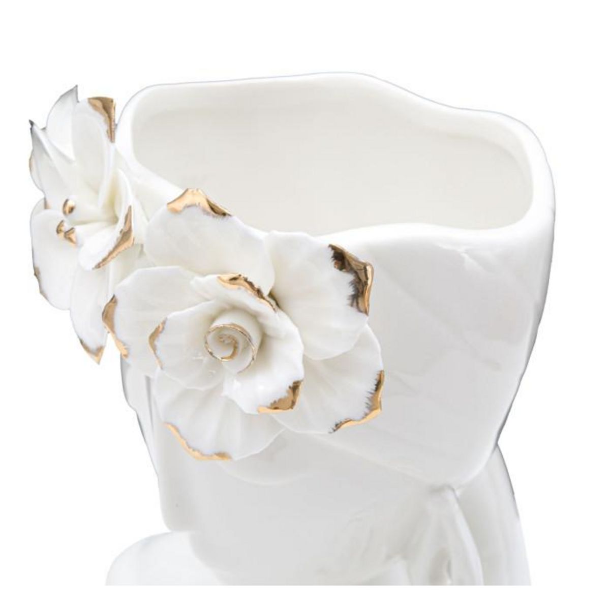 Paris Prix Vase Déco en Porcelaine  Woman Young  21cm Blanc