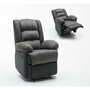 Voir la diapositive 1 : Habitat et Jardin Fauteuil relax  Buckingham  - 85 x 93 x 100 cm - Noir / Gris foncé