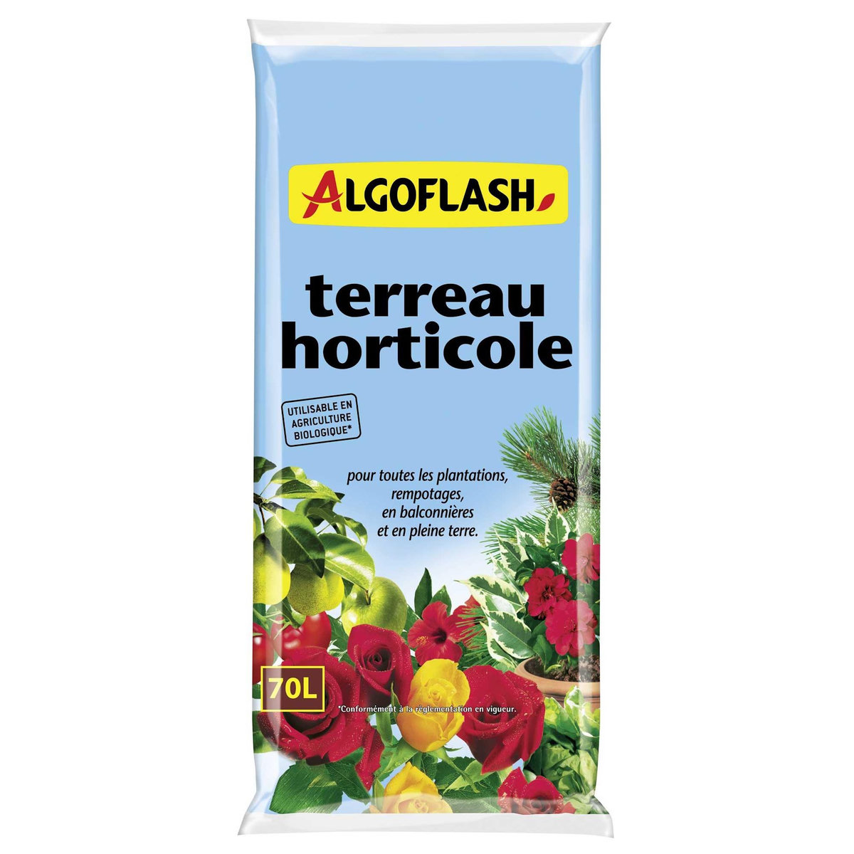 ALGOFLASH Terreau Horticole ALGOFLASH 70L