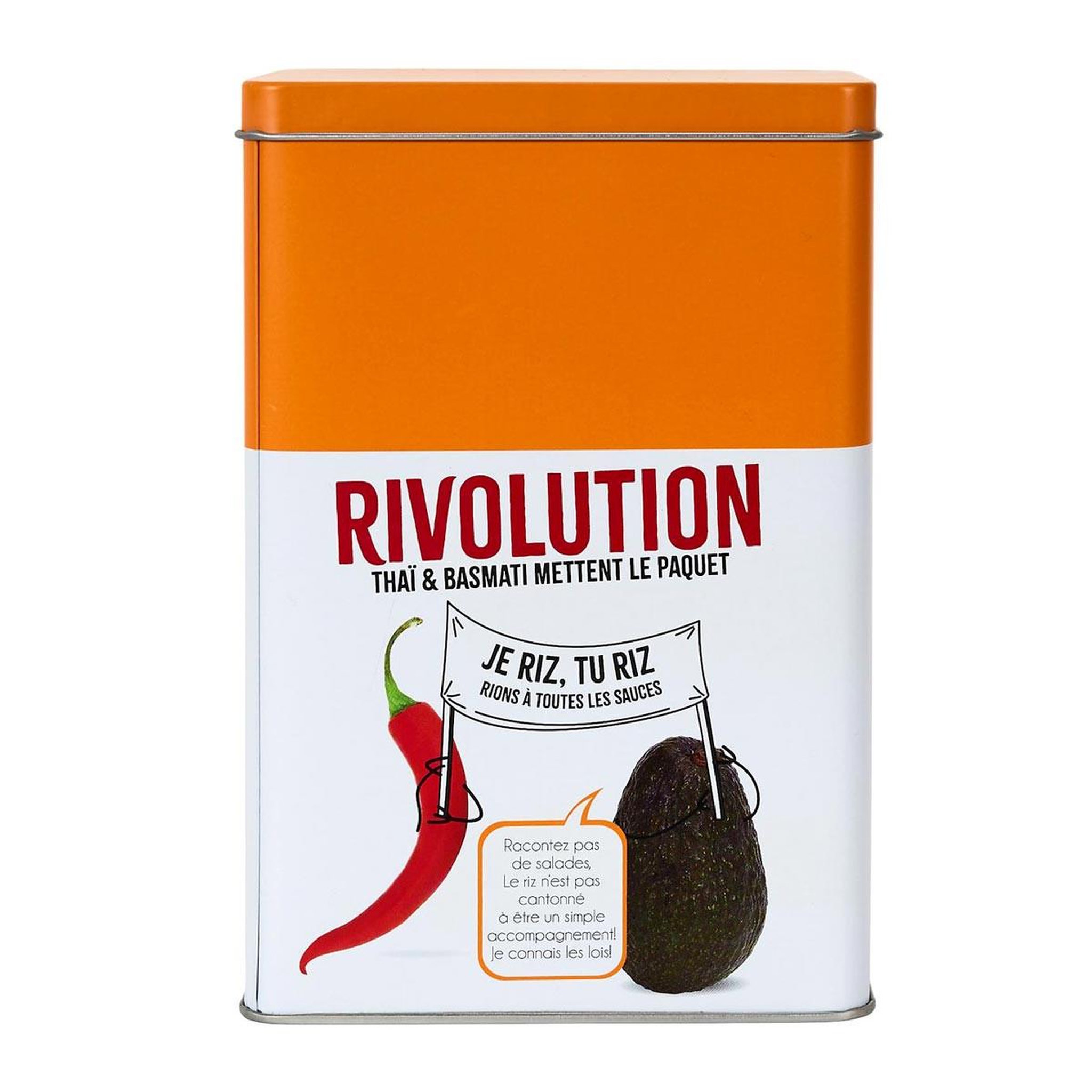 Voir la diapositive 3 : COOK CONCEPT Boîte à riz en métal  ludique  18cm orange