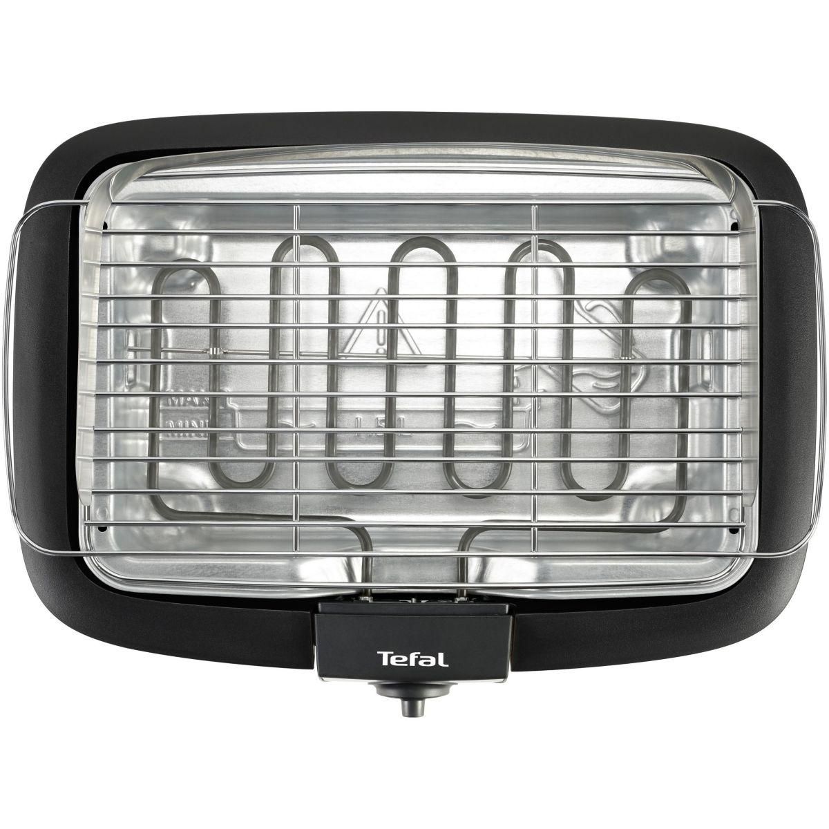 TEFAL Barbecue électrique BG90A810 Easygrill inox à poser, 37x23.5 cm