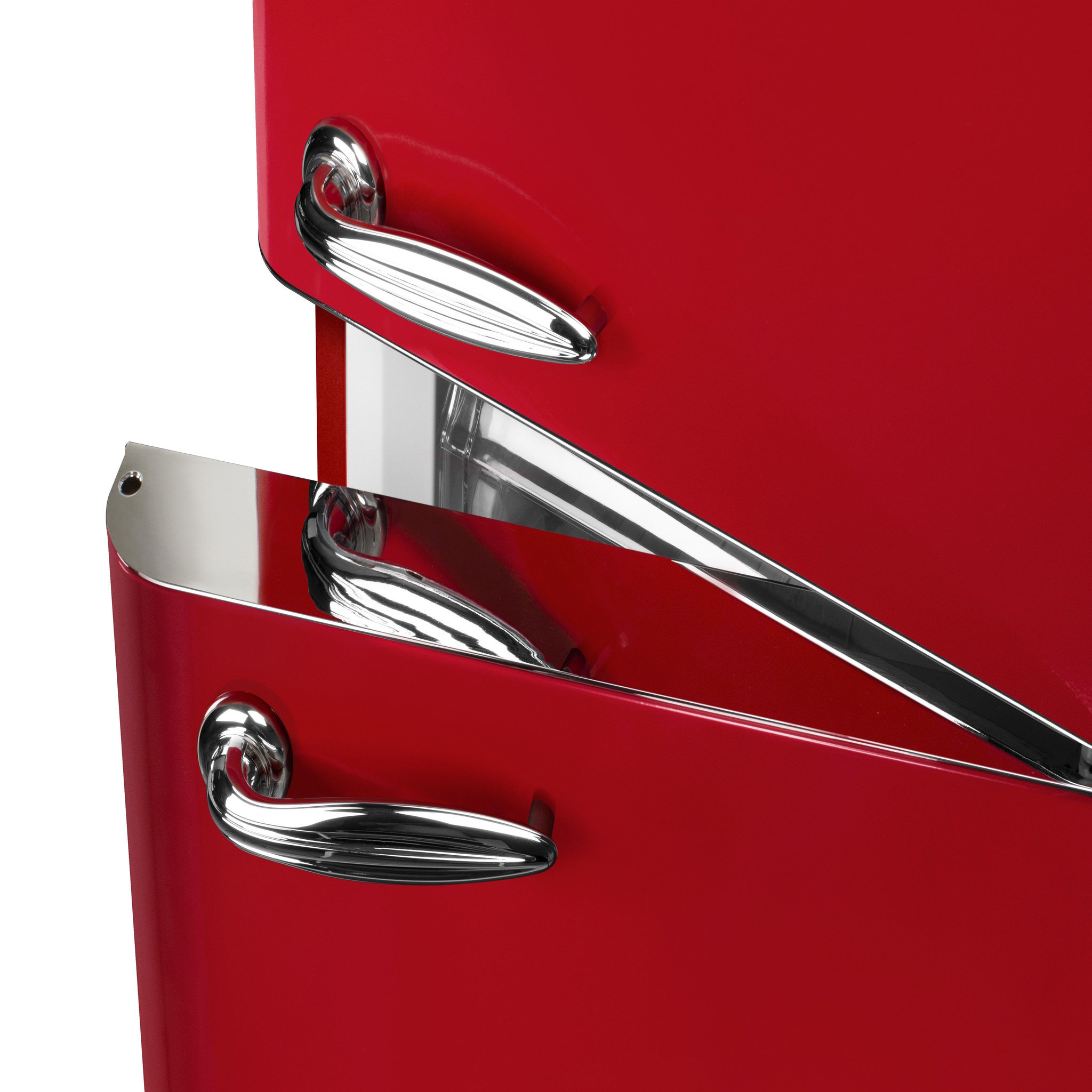 Voir la diapositive 6 : SCHNEIDER Réfrigérateur combiné 304L Vintage Rouge - SCCB300V-RE