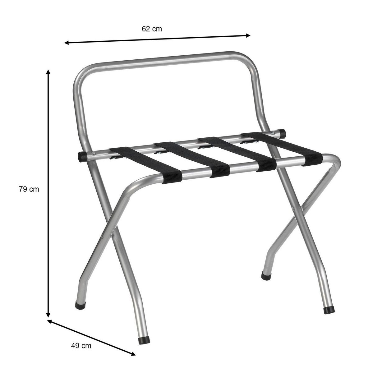 IDIMEX Porte-valise SUITE avec protection, structure pliable en métal