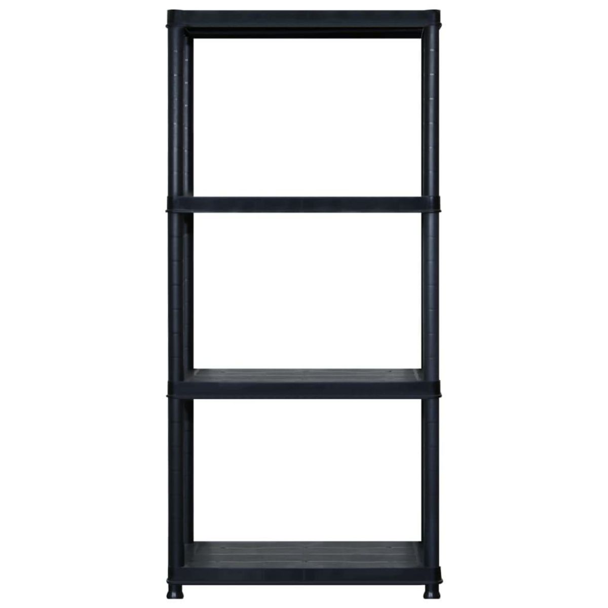 VIDAXL Etagere de rangement a 4 niveaux Noir 244x30,5x130 cm Plastique