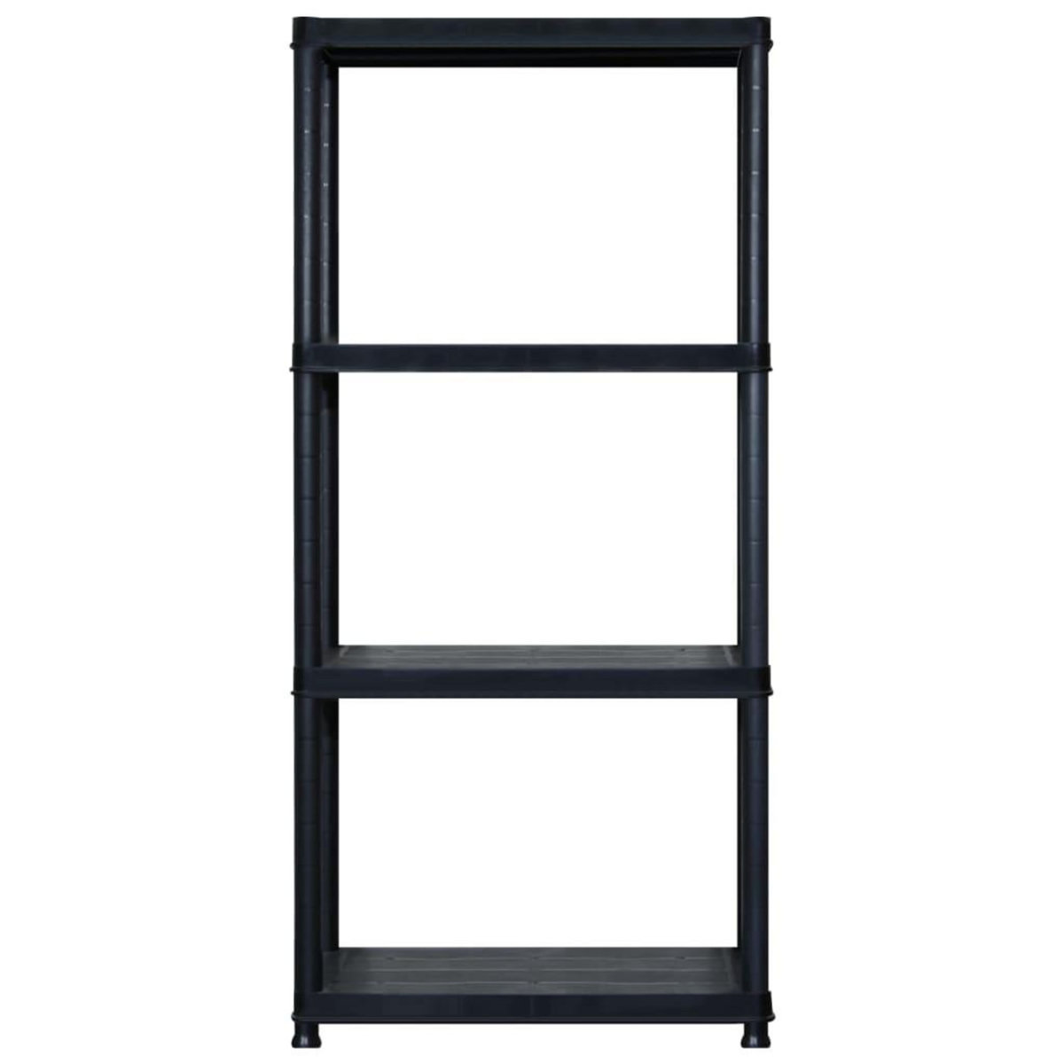 VIDAXL Etagere de rangement a 4 niveaux Noir 244x30,5x130 cm Plastique
