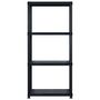 Voir la diapositive 3 : VIDAXL Etagere de rangement a 4 niveaux Noir 244x30,5x130 cm Plastique