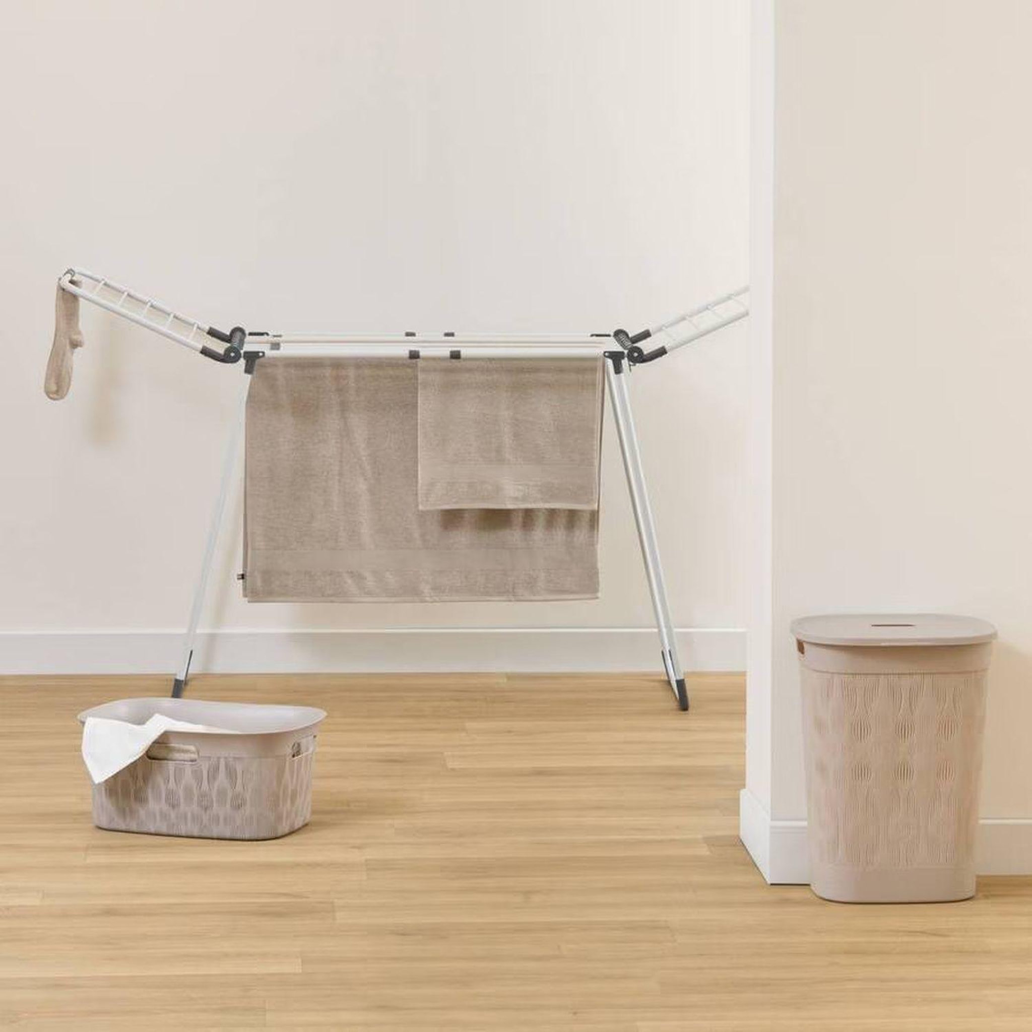 Voir la diapositive 2 : FIVE Séchoir à linge extensible et pliable sinai - 27 m d'étendage - 260 x 60 x 113 cm