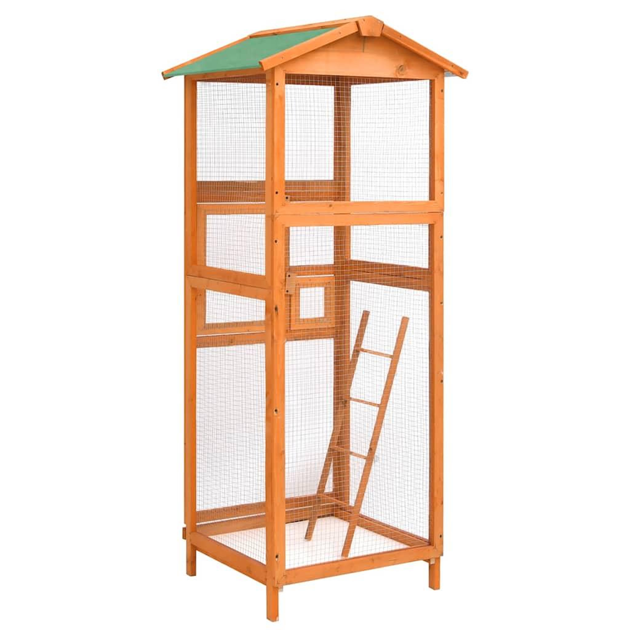 Voir la diapositive 6 : VIDAXL Cage a oiseaux 68x62x166 cm bois de sapin massif