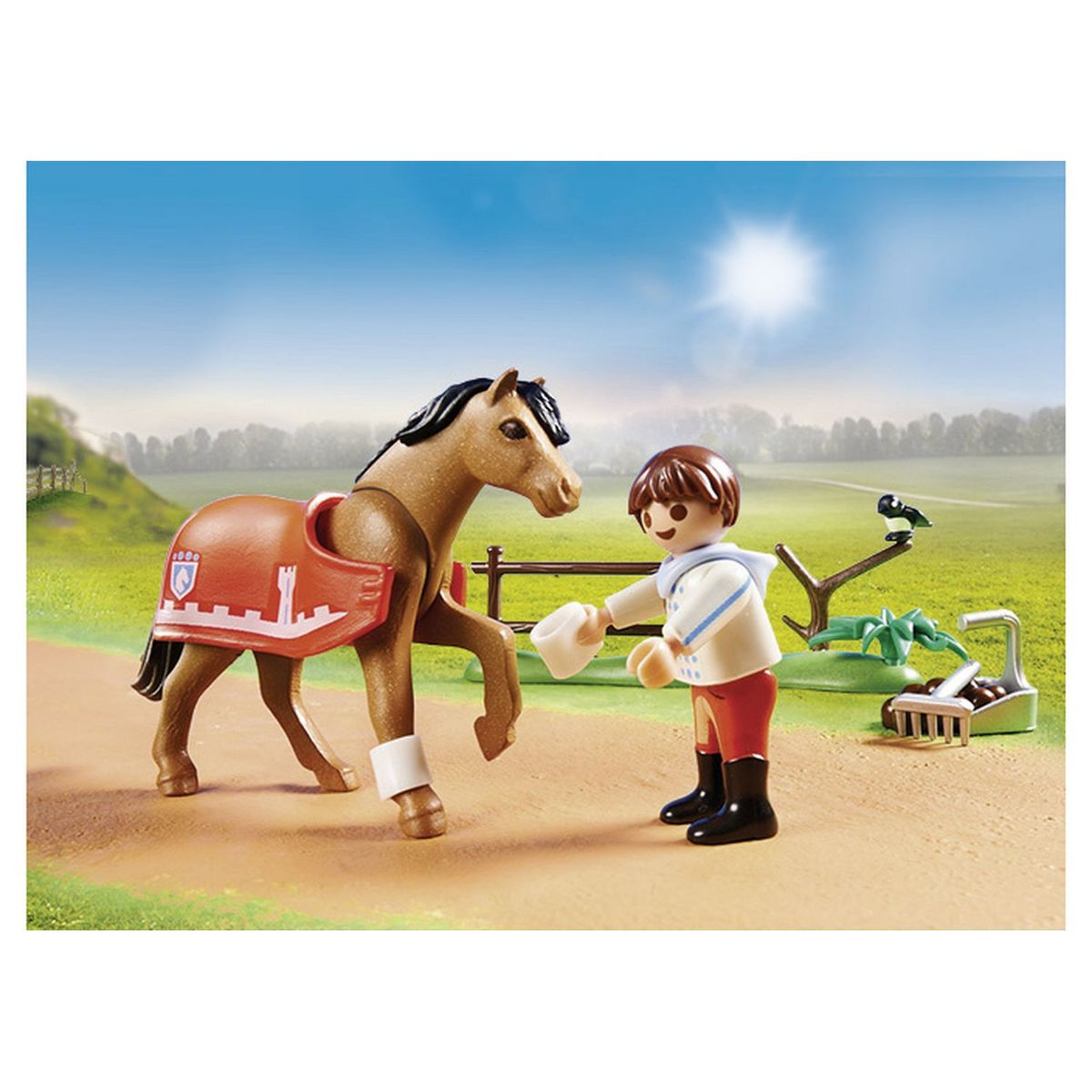 PLAYMOBIL 70516 - Country - Cavalier et poney Connemara