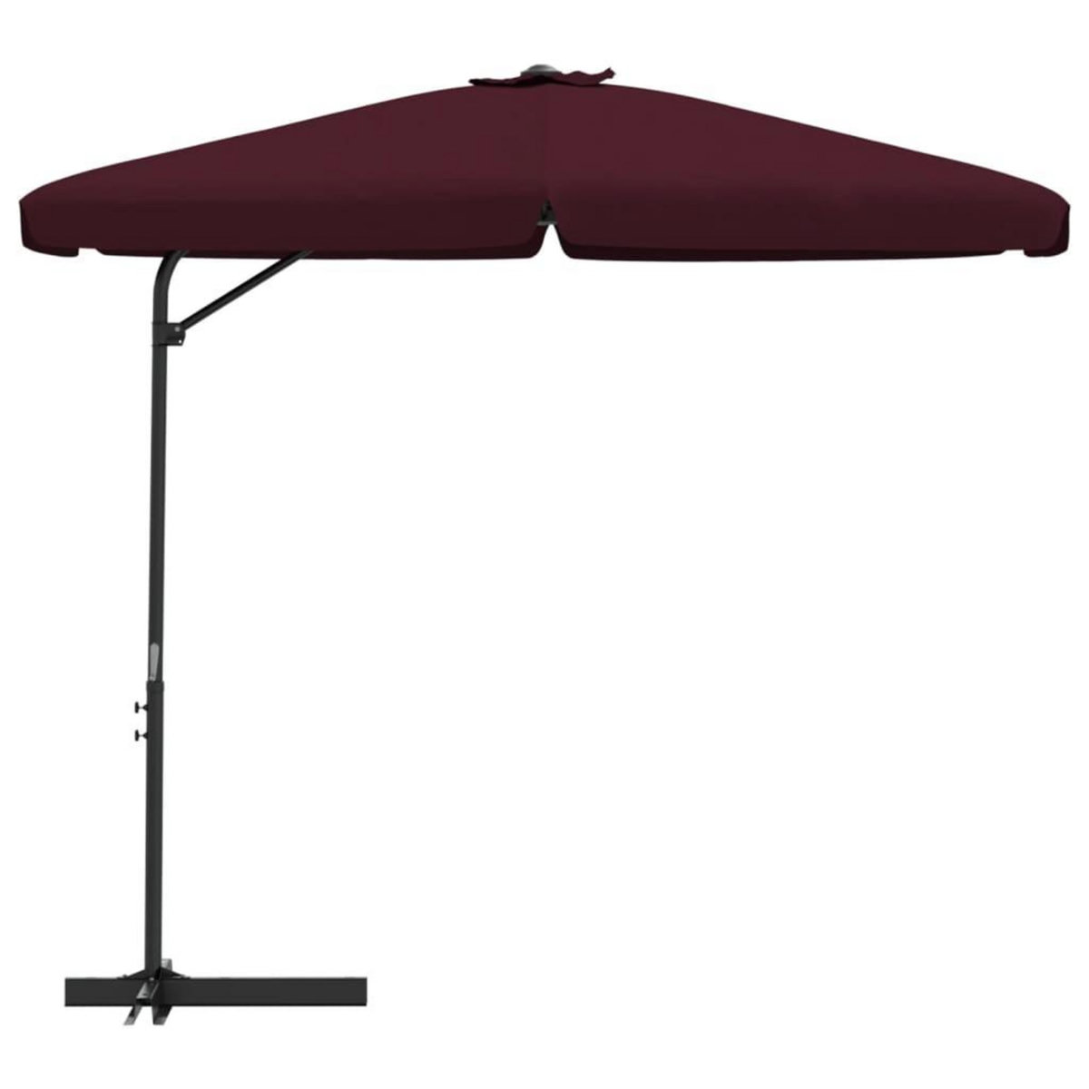 VIDAXL Parasol de jardin avec mat en acier 300 cm Rouge bordeaux