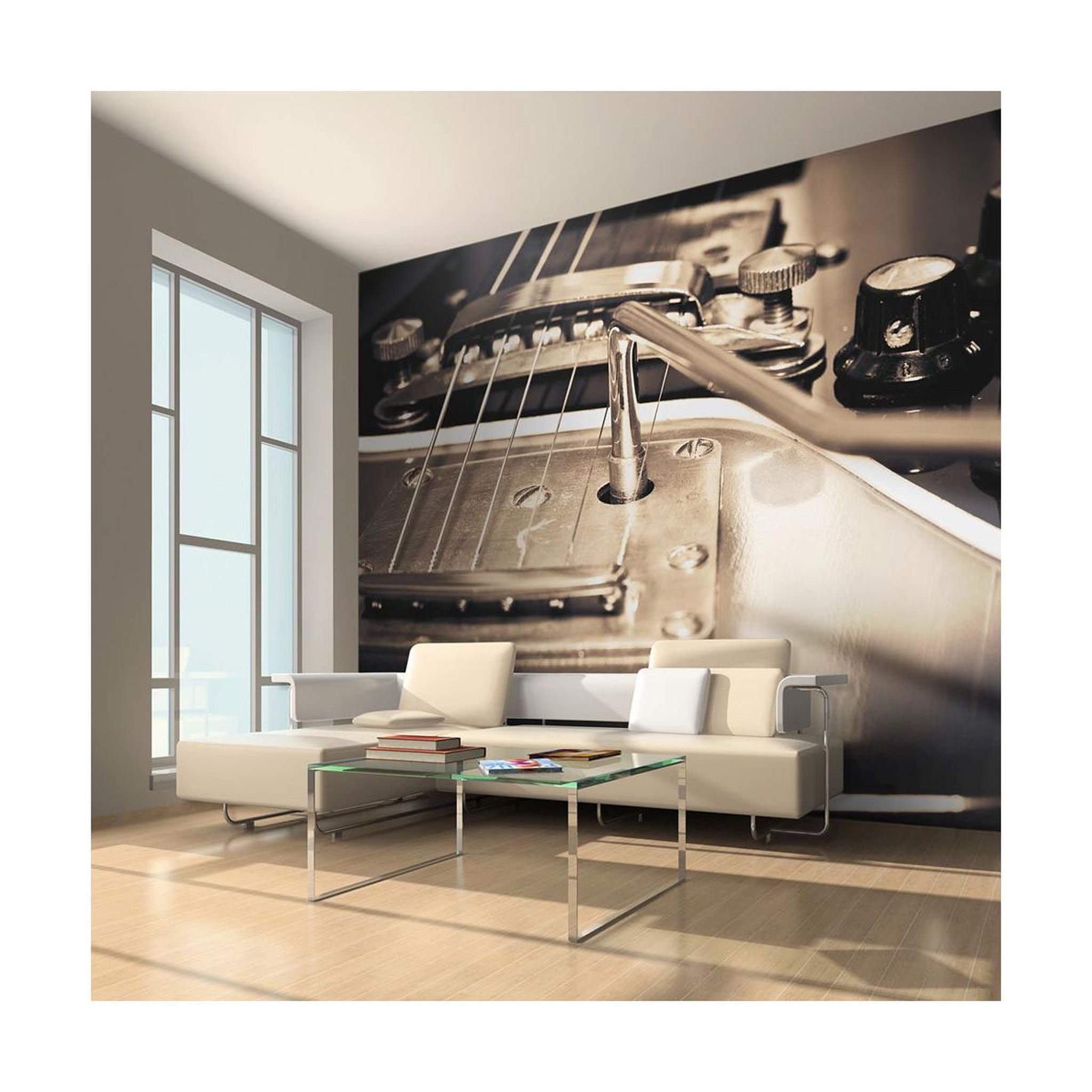 Paris Prix Papier peint  guitare. Coloris disponibles : Multicolore