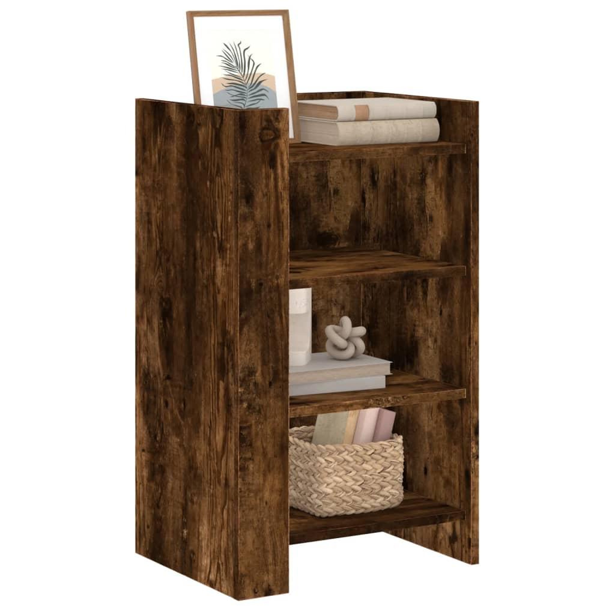 Voir la diapositive 3 : VIDAXL Buffet chene fume 45x35x75 cm bois d'ingenierie